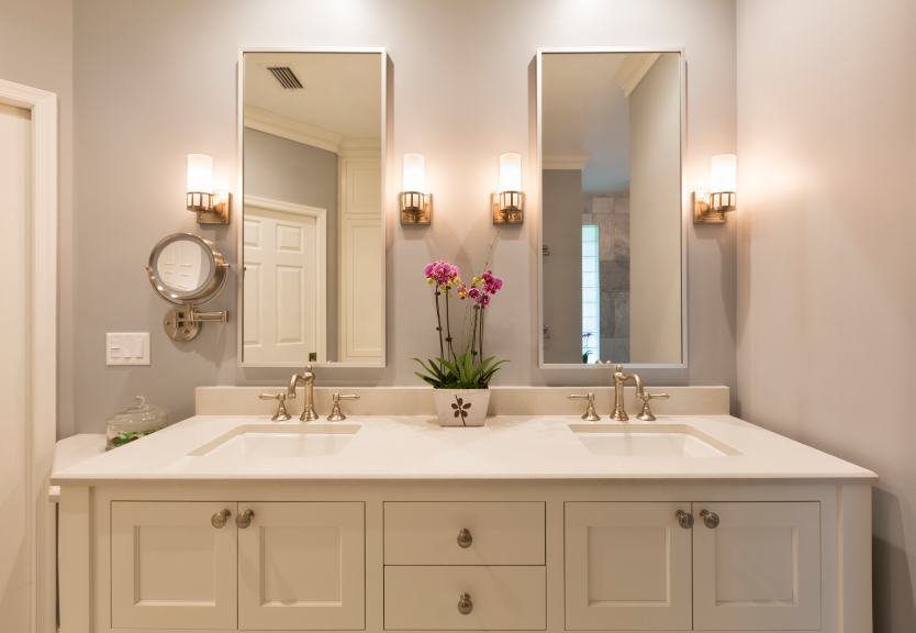 Double mirrors are a great bathroom remodeling idea
